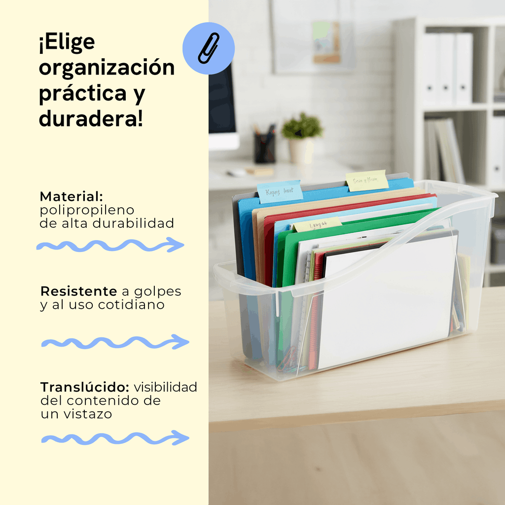 Large translucent book bins, 6-pack