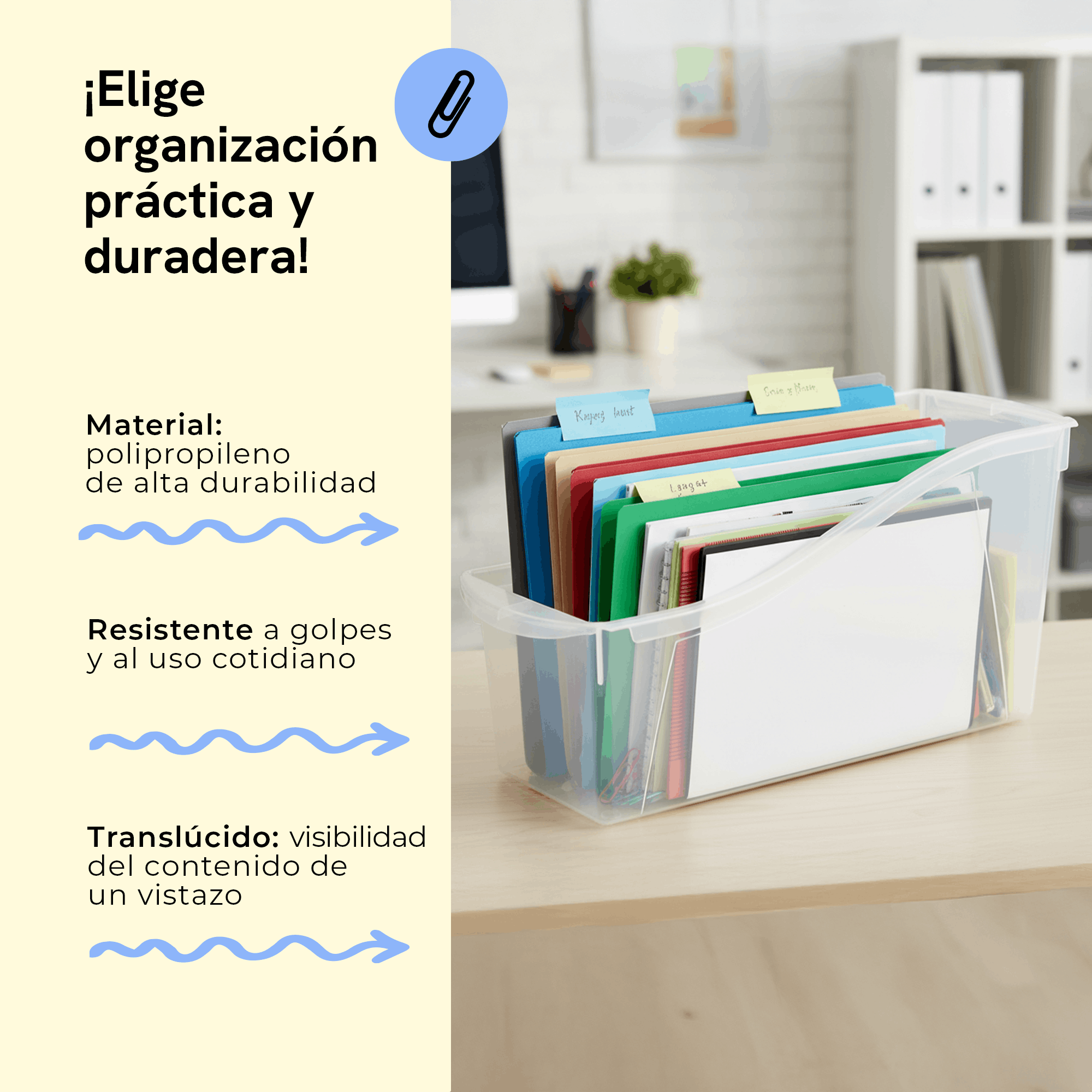 Large translucent book bins, 6-pack