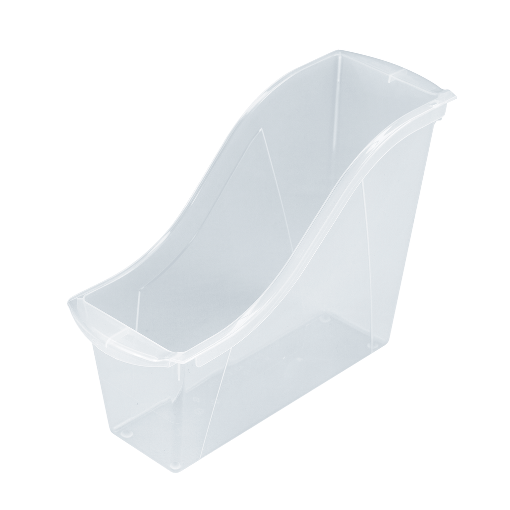 Small book bins, translucent, 6-pack