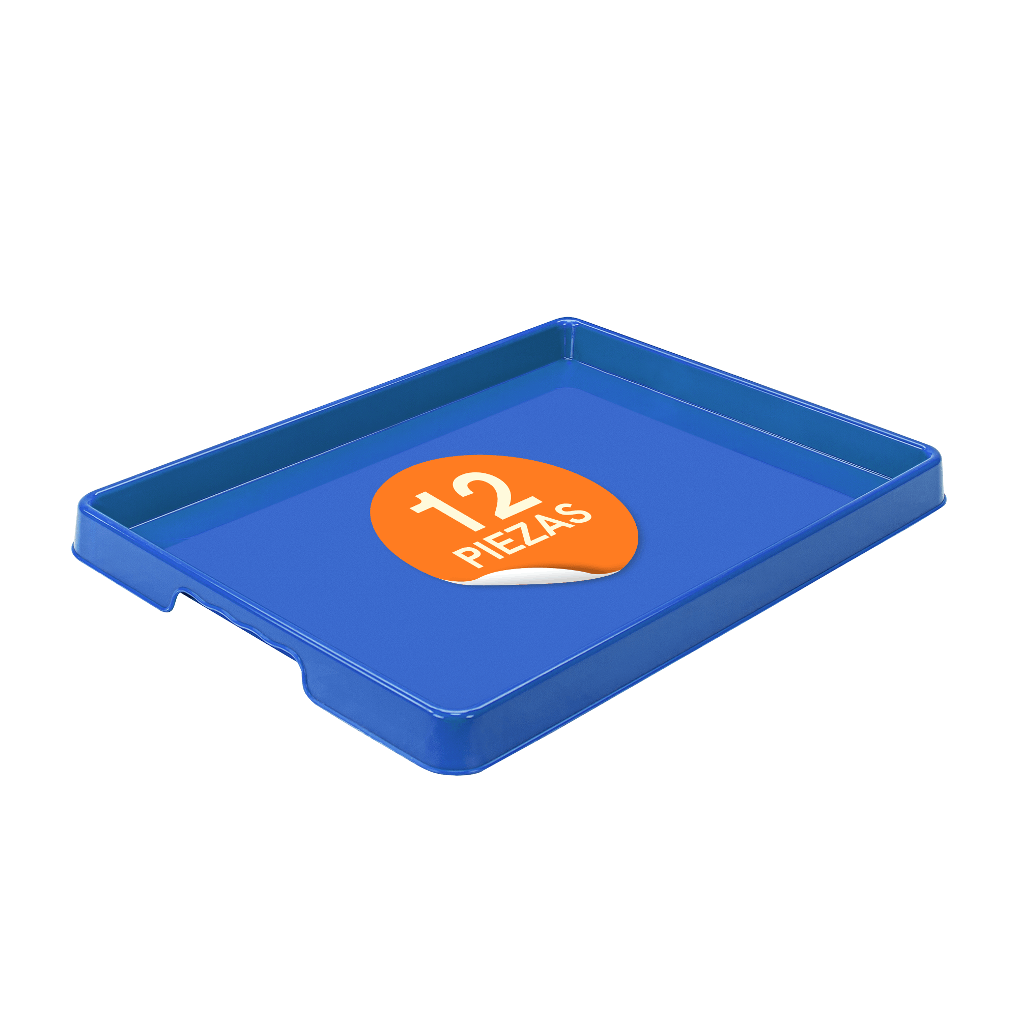 Large activity tray, blue, 12-piece pack