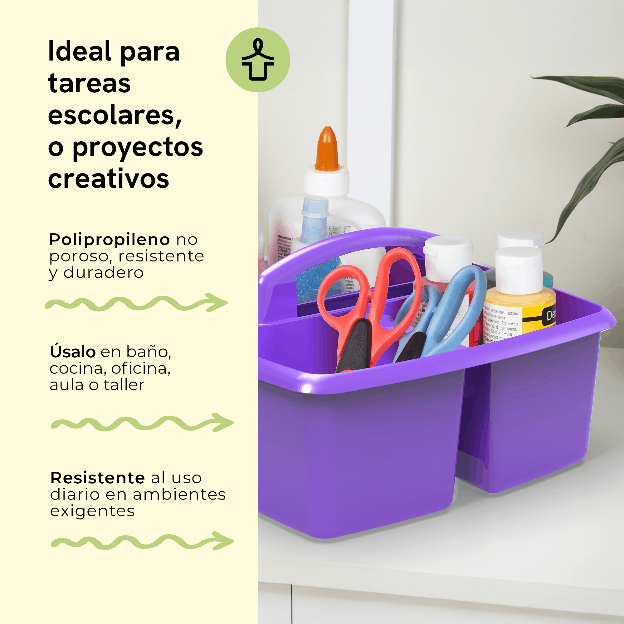 Small portable organizer with compartments, purple, 6-piece pack
