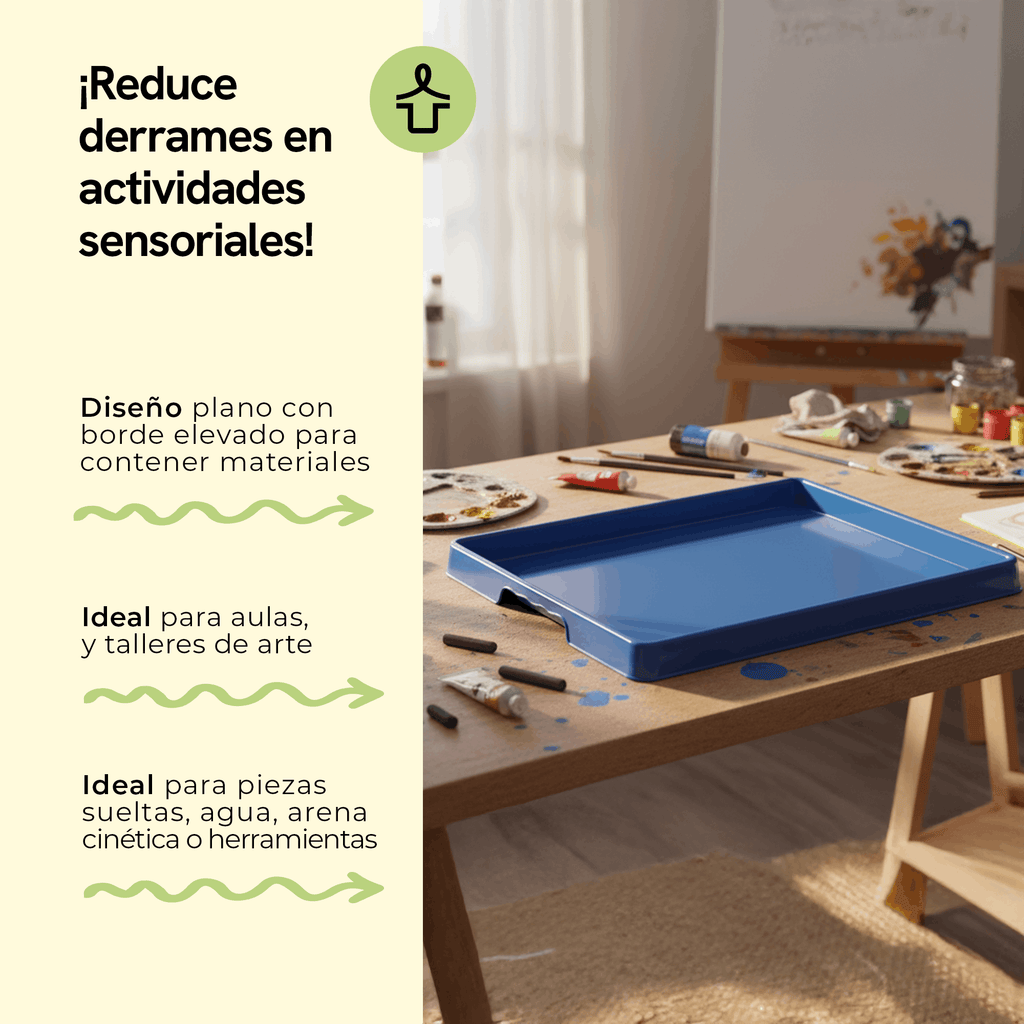 Large activity tray, blue, 12-piece pack