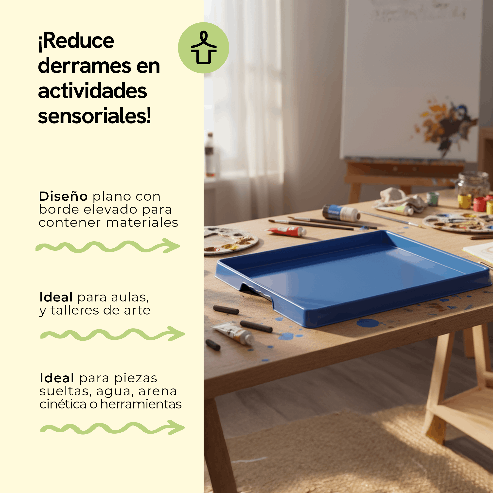 Large activity tray, blue, 12-piece pack