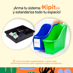Wide bins for books and folders, translucent, 6-piece pack