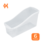 Large translucent book bins, 6-pack