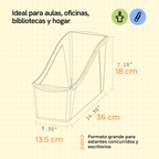 Large translucent book bins, 6-pack