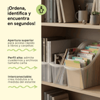 Small book bins, translucent, 6-pack
