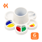 White Arts and Crafts Tray for Paint and Water, 6-Piece Pack
