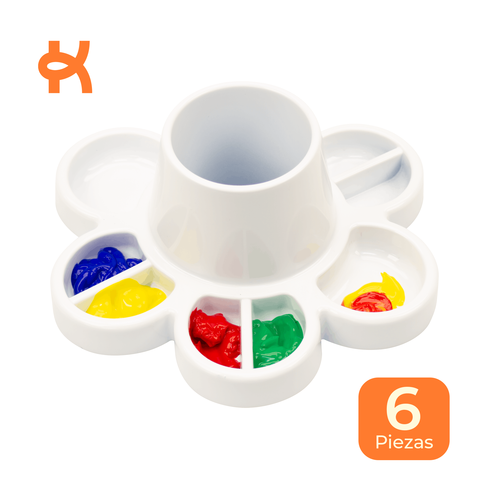 White Arts and Crafts Tray for Paint and Water, 6-Piece Pack