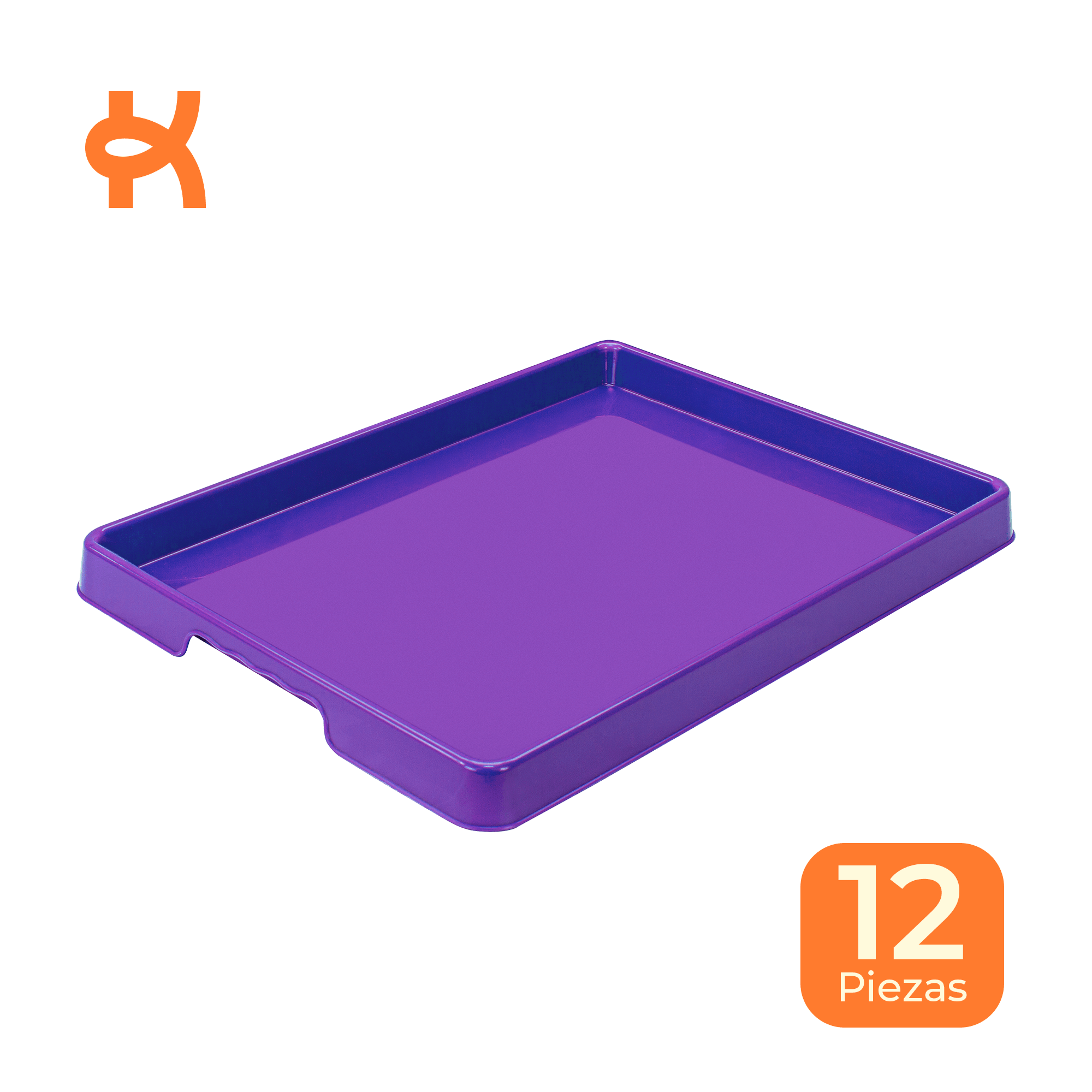 Large activity tray, purple, 12-pack